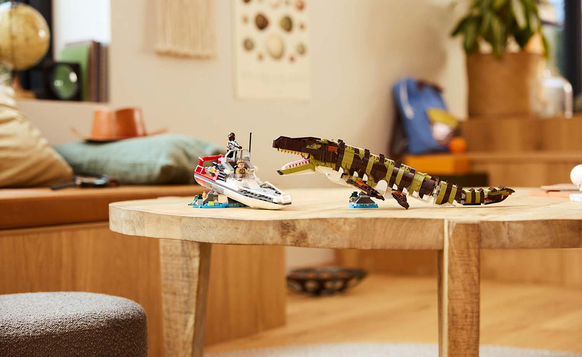 76974 | LEGO® Jurassic World™ Brick-Built Mosasaurus Boat Mission