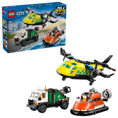 60505 | LEGO® City Airplane, Service Truck & Hovercraft Remix