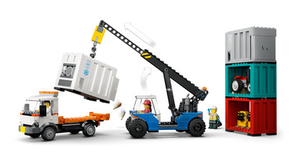60509 | LEGO® City Harbor Freight Train with Crane & Truck