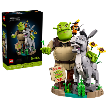 72423 | LEGO® ICONS™ Shrek, Donkey & Puss in Boots