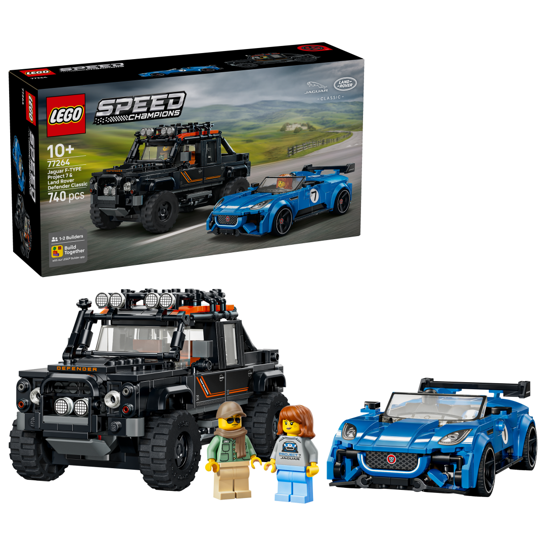 77264 | LEGO® Speed Champions Jaguar Project 7 & Land Rover Defender
