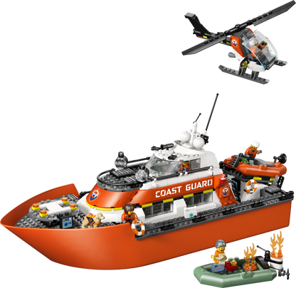 60504 | LEGO® City Coast Guard Rescue Boat & Helicopter