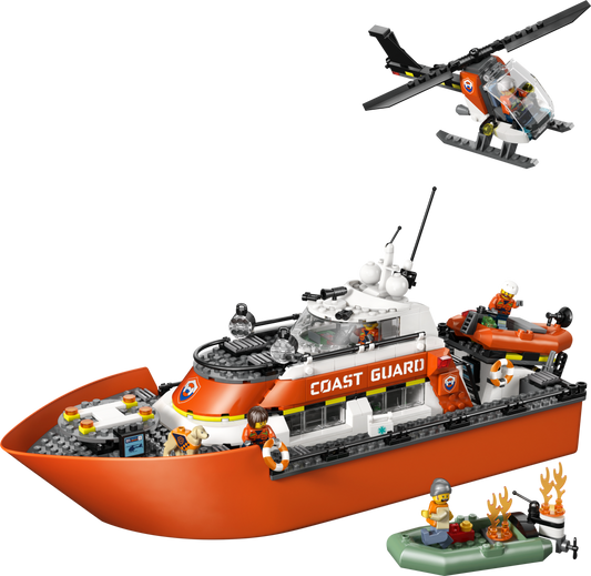 60504 | LEGO® City Coast Guard Rescue Boat & Helicopter