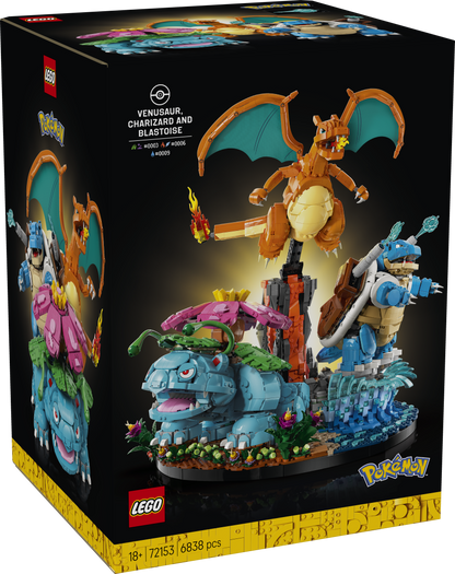 72153 | LEGO® Pokémon™ Venusaur, Charizard and Blastoise