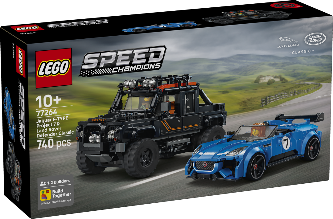 77264 | LEGO® Speed Champions Jaguar Project 7 & Land Rover Defender