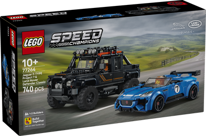 77264 | LEGO® Speed Champions Jaguar Project 7 & Land Rover Defender