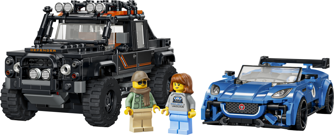 77264 | LEGO® Speed Champions Jaguar Project 7 & Land Rover Defender